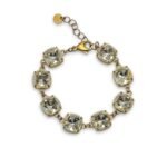 lumiere gold ατσάλινο βραχιόλι με cushion-cut κρυστάλλους