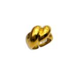 marisse gold χρυσό twisted molten δαχτυλίδι