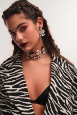 Arlecchino earrings worn as statement art jewelry – FunkDaQueen