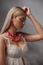 Spice Drop Hoops – Chili pepper earrings with glass accents - Image 2