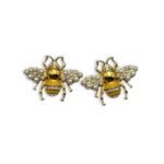 σκουλαρίκια μέλισσα με πέρλες Queen Bee Pearl Studs