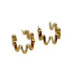 zig gold abstract gold earrings