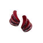 burgundy wave σκουλαρίκια resin FunkDaQueen