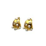 luna gold pearl earrings
