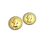 σκουλαρίκια Elizabeth Coin χρυσά ατσάλι