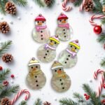 plexiglass snowman earrings handmade – Frosty Snowman