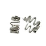 zig silver abstract silver earrings