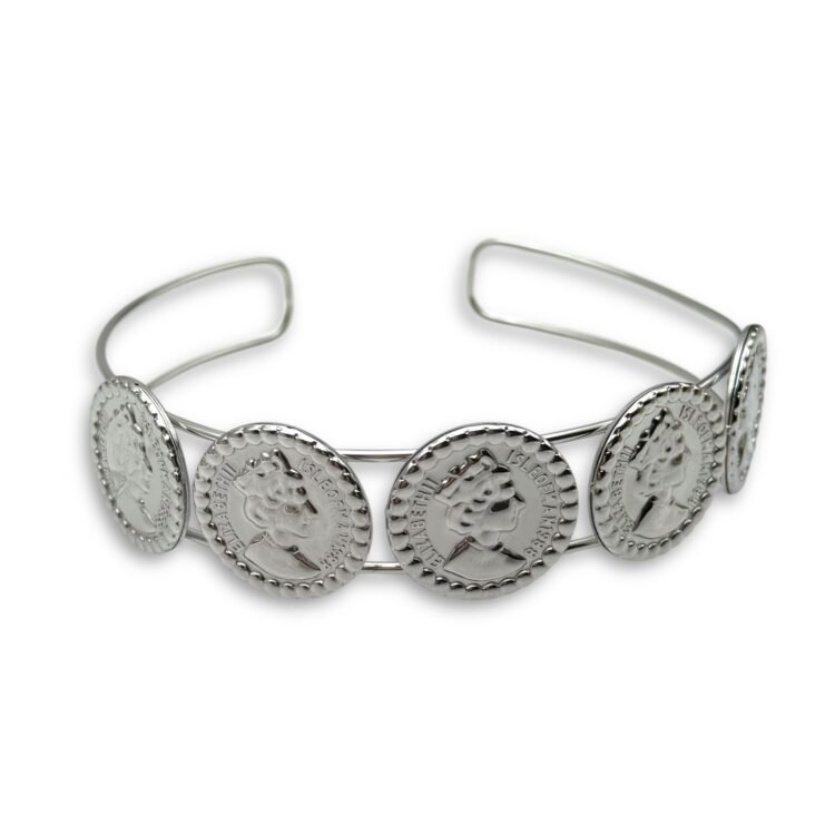 Elizabeth Coin Silver choker ατσάλι σε ασημί