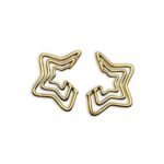 χρυσά σκουλαρίκια ατσάλι αστέρι – Stellar Wave Gold