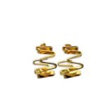zig gold χρυσά abstract σκουλαρίκια
