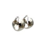 Crush Silver Hoops stainless steel hammered hoop earrings