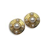 Σκουλαρίκια Luna Pearl Gold με πέρλες και χρυσό ατσάλι