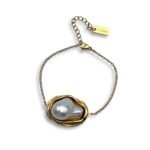 Ατσάλινο βραχιόλι με mother of pearl στοιχείο Soft Pearl Bracelet