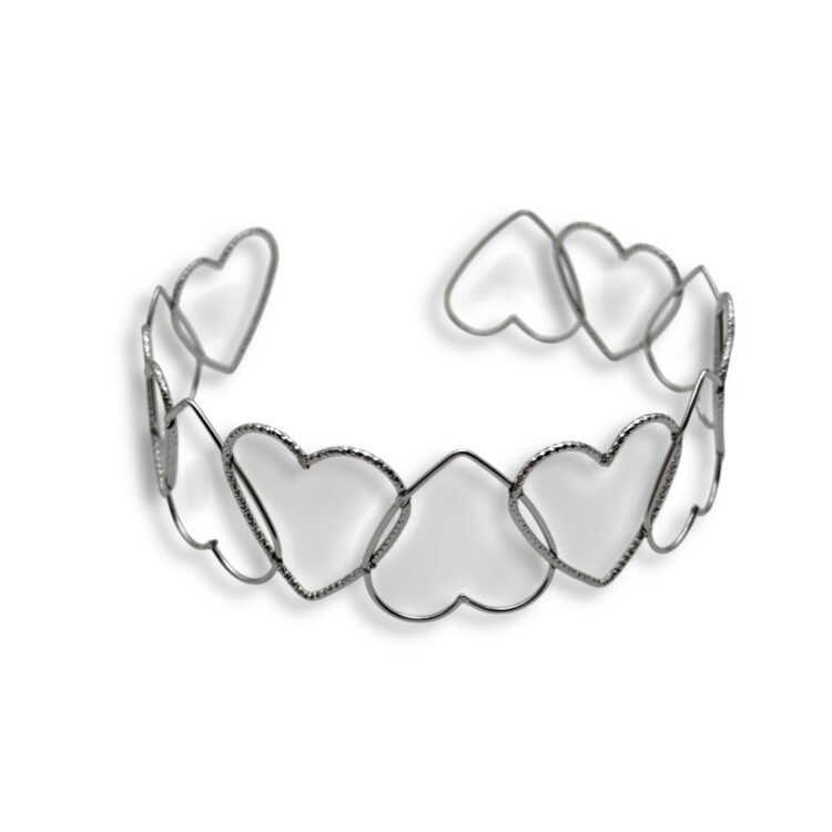 Ατσάλινο choker με καρδιές No Apologies Love Choker