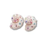 Lost Atlantis Earrings χειροποίητα σκουλαρίκια κοχύλι με στρας