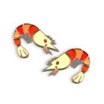 Salty Shrimp Earrings σκουλαρίκια γαρίδες από plexiglass