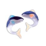 Moonwave Whale Earrings σκουλαρίκια φάλαινες από plexiglass