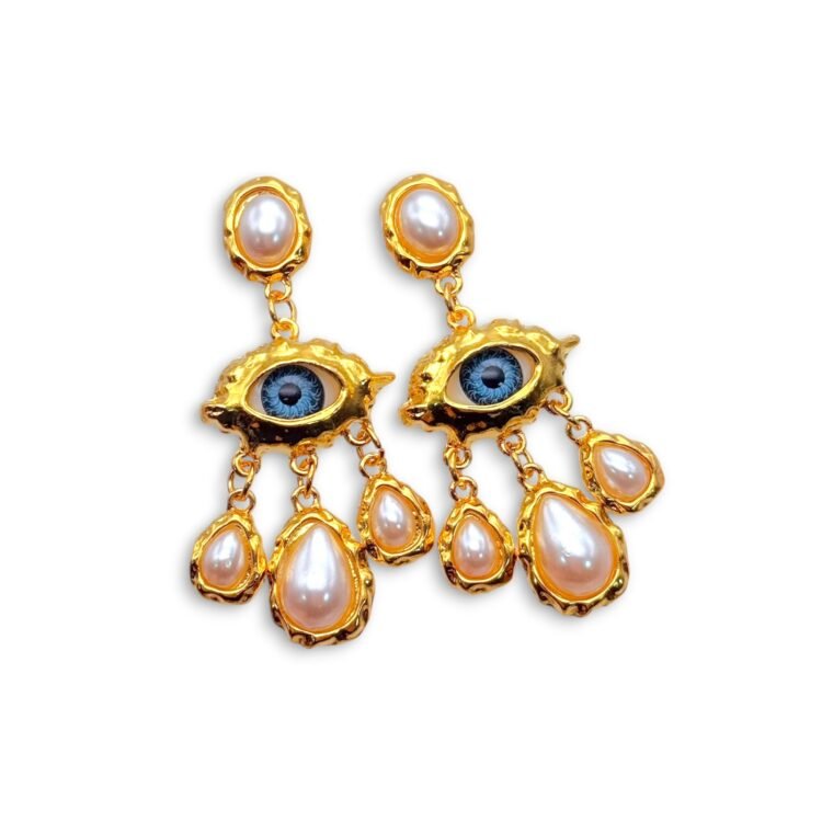 Euphoria Eye Gold Earrings gold eye earrings