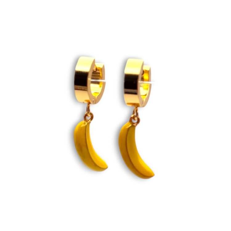 Banana Mood Earrings χρυσά σκουλαρίκια μπανάνα