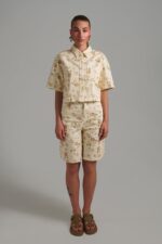 Camélia Set γυναικείο σετ τύπου denim με vintage floral print