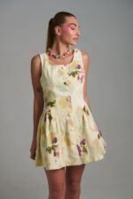 Butter Bloom Dress floral mini φόρεμα με παστέλ λουλούδια