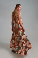 Flowy one size tropical maxi dress