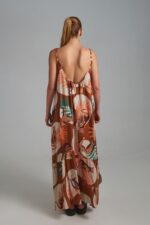 Savanna Soul maxi φόρεμα με tropical safari print