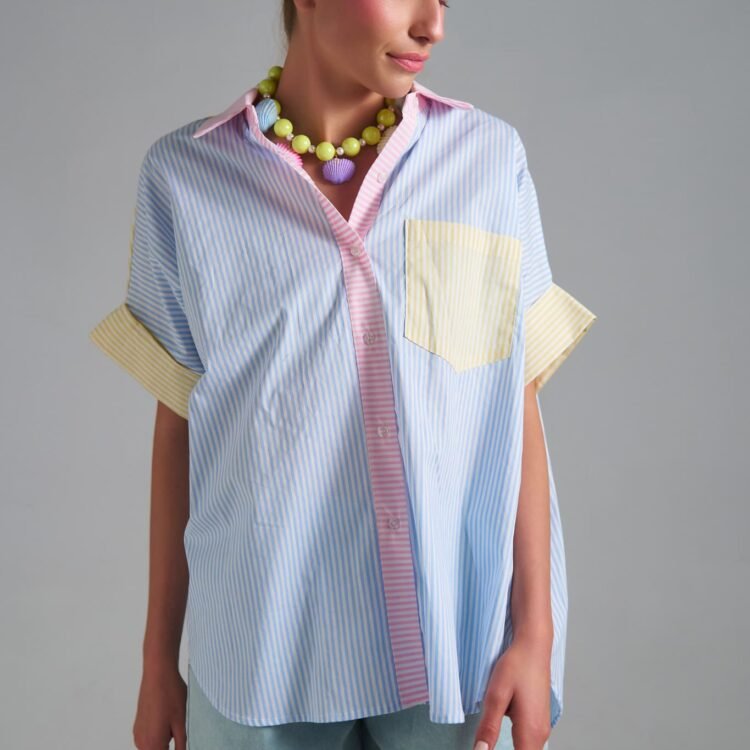Candy Bay Shirt oversized ριγέ πουκάμισο
