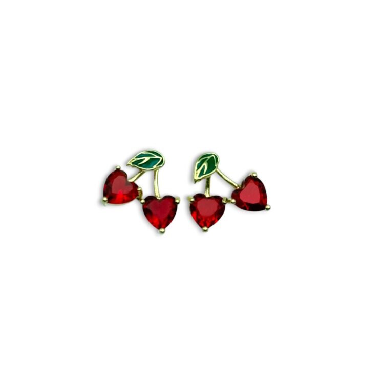 Cherry Love Mini Earrings σκουλαρίκια κεράσια