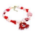 statement sea inspired necklace with crab pendant