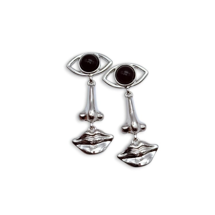 Hypnotic Eye Earrings ατσάλινα surreal μαάτια σκουλαρίκια