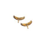 Moon Wings Gold Earrings χρυσά σκουλαρίκια φτερά