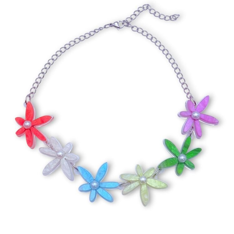 Ophelia Necklace floral κολιέ από plexiglass