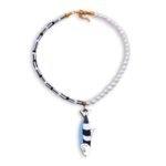 Pearl Sardine Necklace κολιέ με πέρλες και ψάρι
