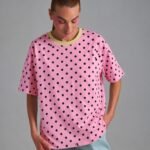 Pink Polka Blouse – Pink Polka Dot Blouse