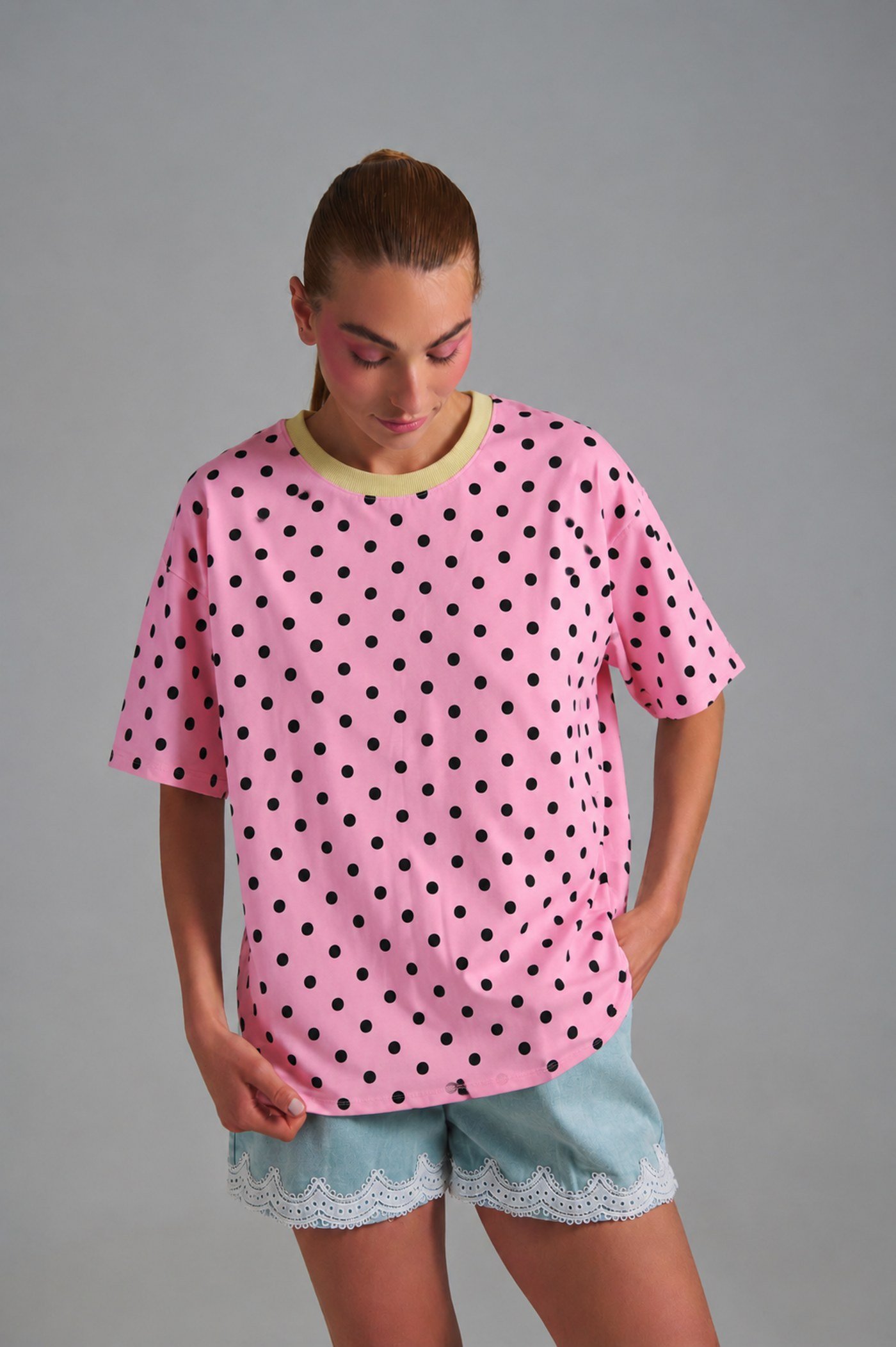 Pink Polka Blouse Pink Polka Blouse – Pink Polka Dot Blouse