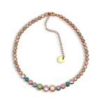 πολύχρωμο pastel choker με ζιργκόν Rainbow Queen