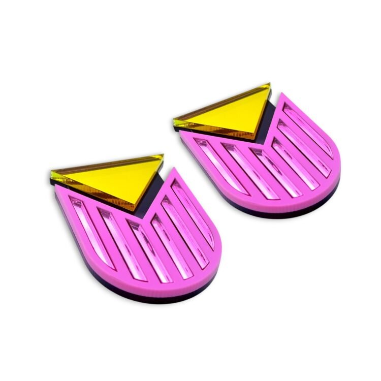 geometric plexiglass earrings