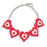 Heartnova Choker με καρδιές από χειροποίητο plexiglass