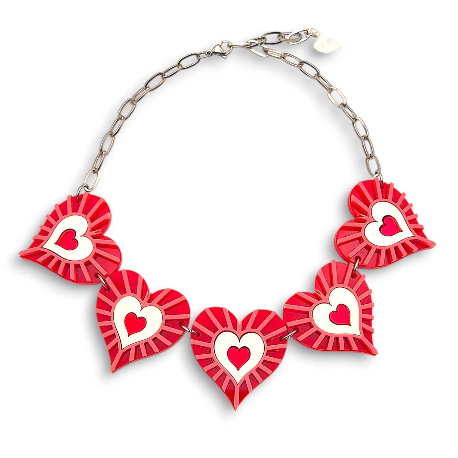 heartnova-choker-kardies-plexiglass.jpg Heartnova Choker με καρδιές από χειροποίητο plexiglass