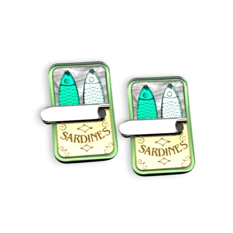 Sardines Green Earrings από plexiglass