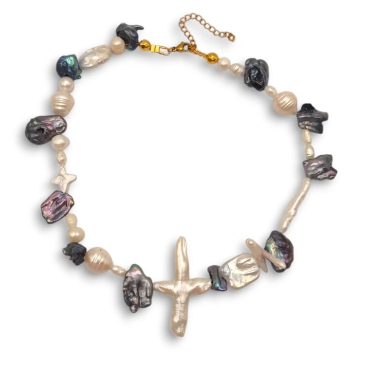 Elaria Pearl Necklace με freshwater pearls και baroque μαργαριτάρια