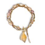 Aphros Shell Pearl Necklace with natural shell and freshwater pearls