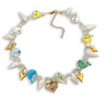 Handmade dolphin necklace with shells