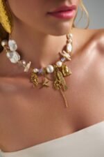 Χειροποίητο κολιέ με baroque μαργαριτάρια