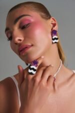 Retro Pineapple Earrings made from plexiglass