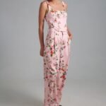 Women's pink floral summer set