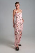 Women's pink floral summer set