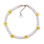 Butterblossom Pearl Necklace – Χειροποίητο Κολιέ με Μαργαριτάρια & Κεραμικά Λουλούδια
