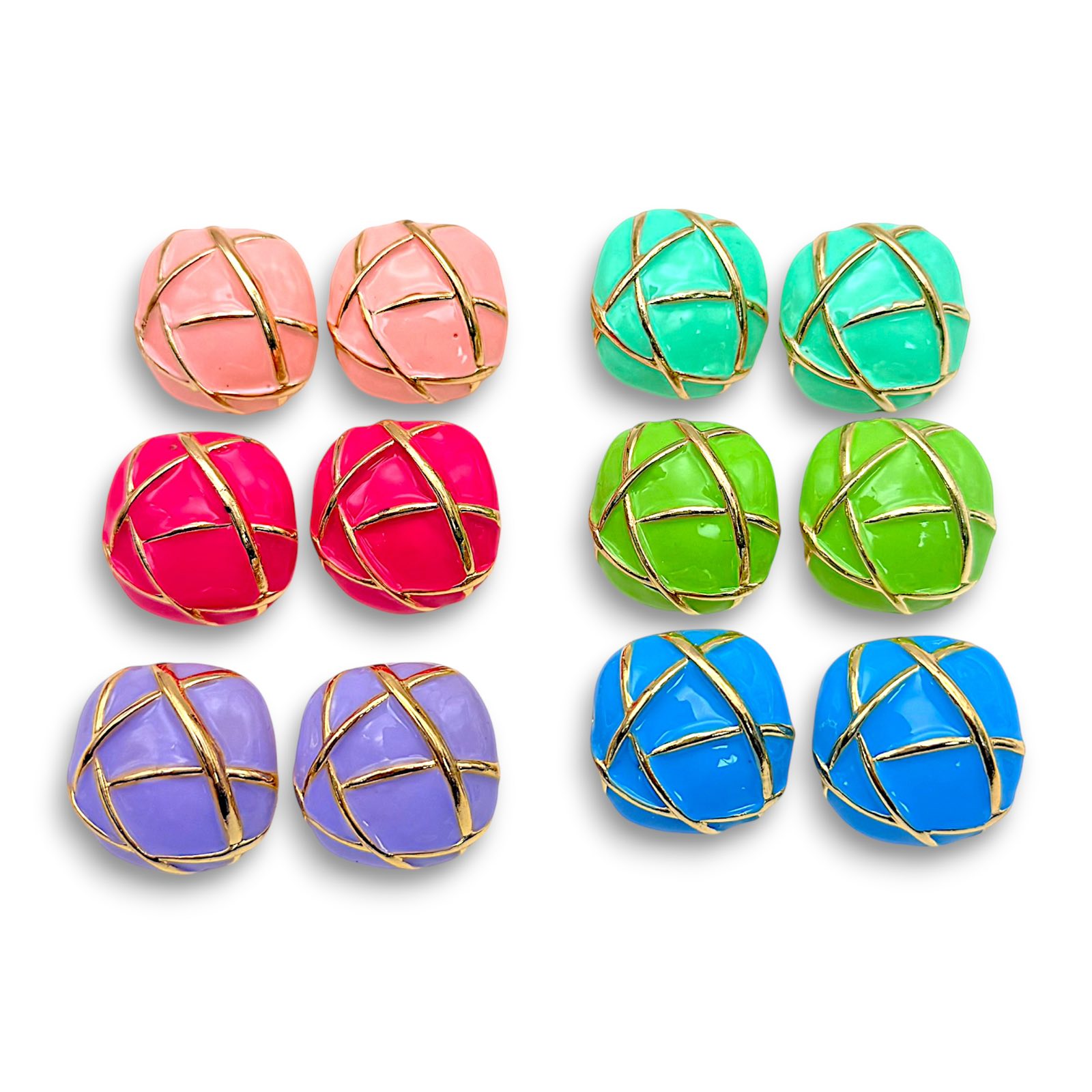 Bianca – Stainless Steel Earrings Bianca ατσάλινα σκουλαρίκια με γυαλιστερό σμάλτο